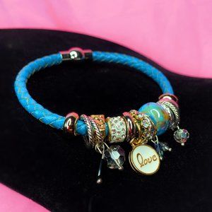 Love Charm Bracelet Blue